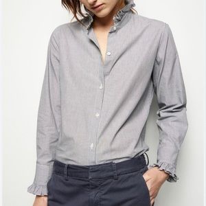 Nili Lotan Lydia Shirt Black Stripe - Sz Lg